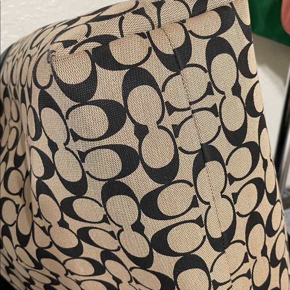 Coach Black and Tan Signature Tote - Picture 3 of 7